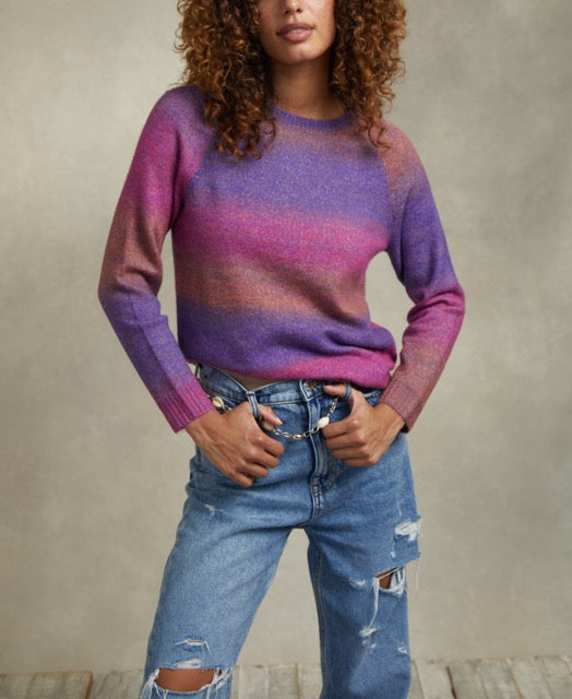 Women'S Space Dye Sweater In Purple Haze