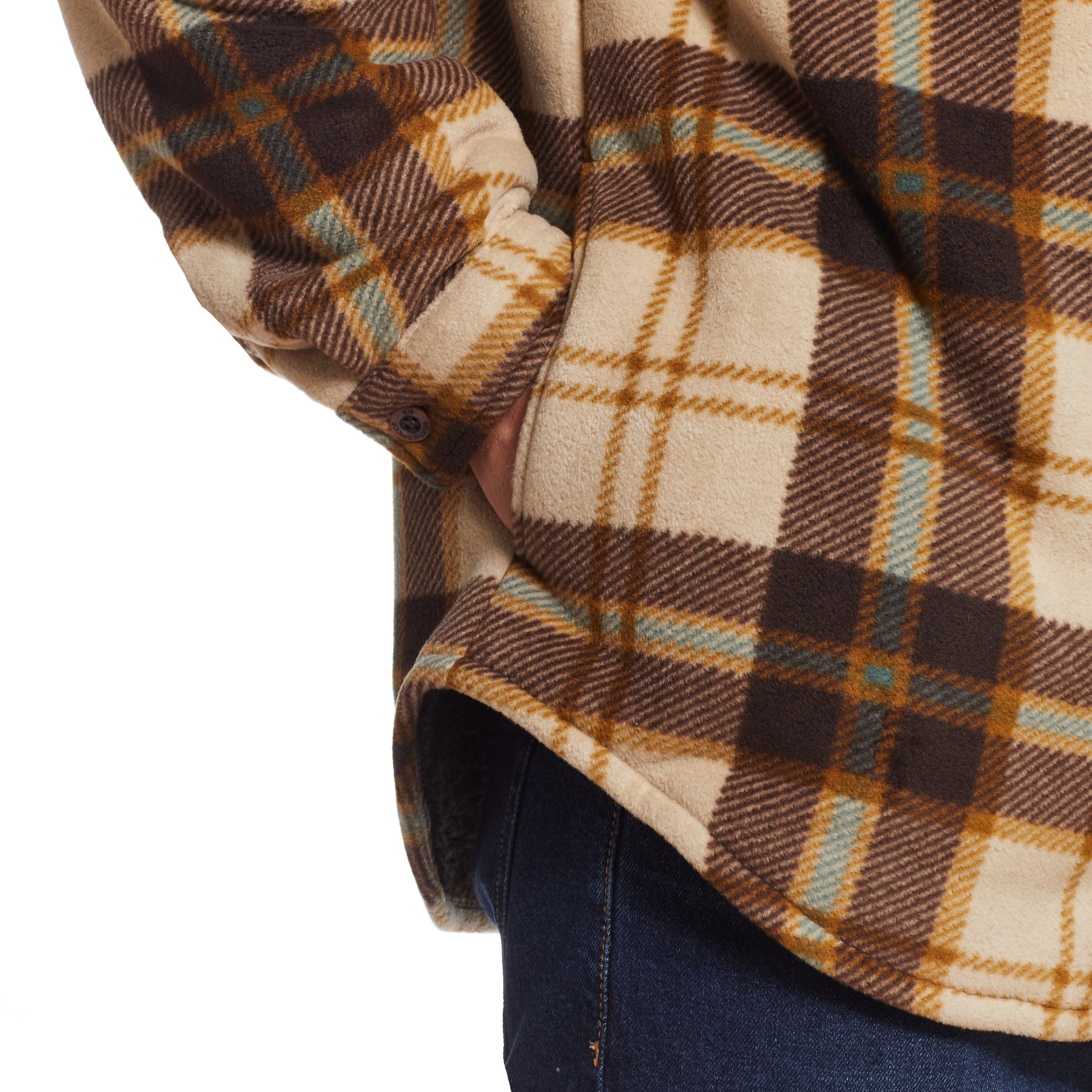 SHERPA LINED SHIRT JACKET in LATTE
