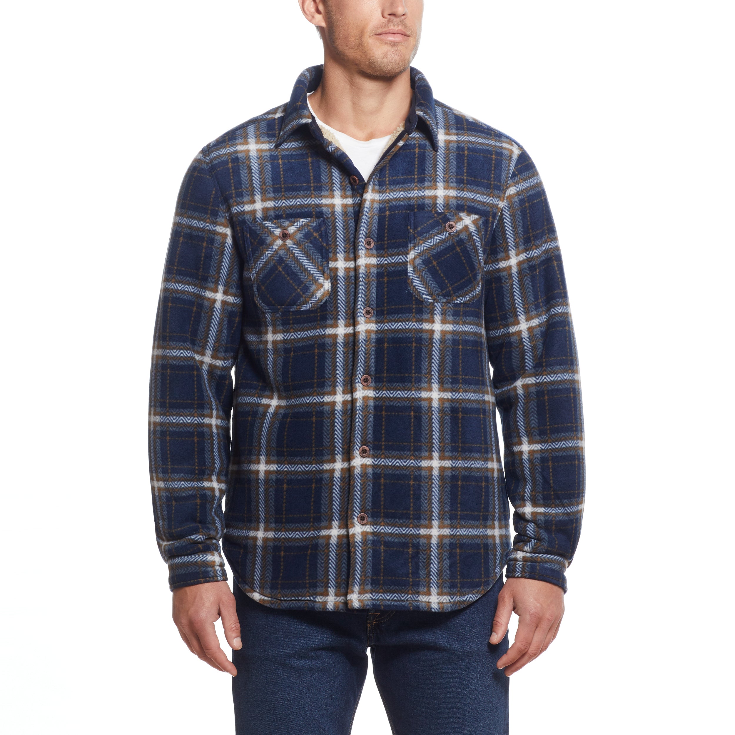 SHERPA LINED SHIRT JACKET in MARITIME BLUE