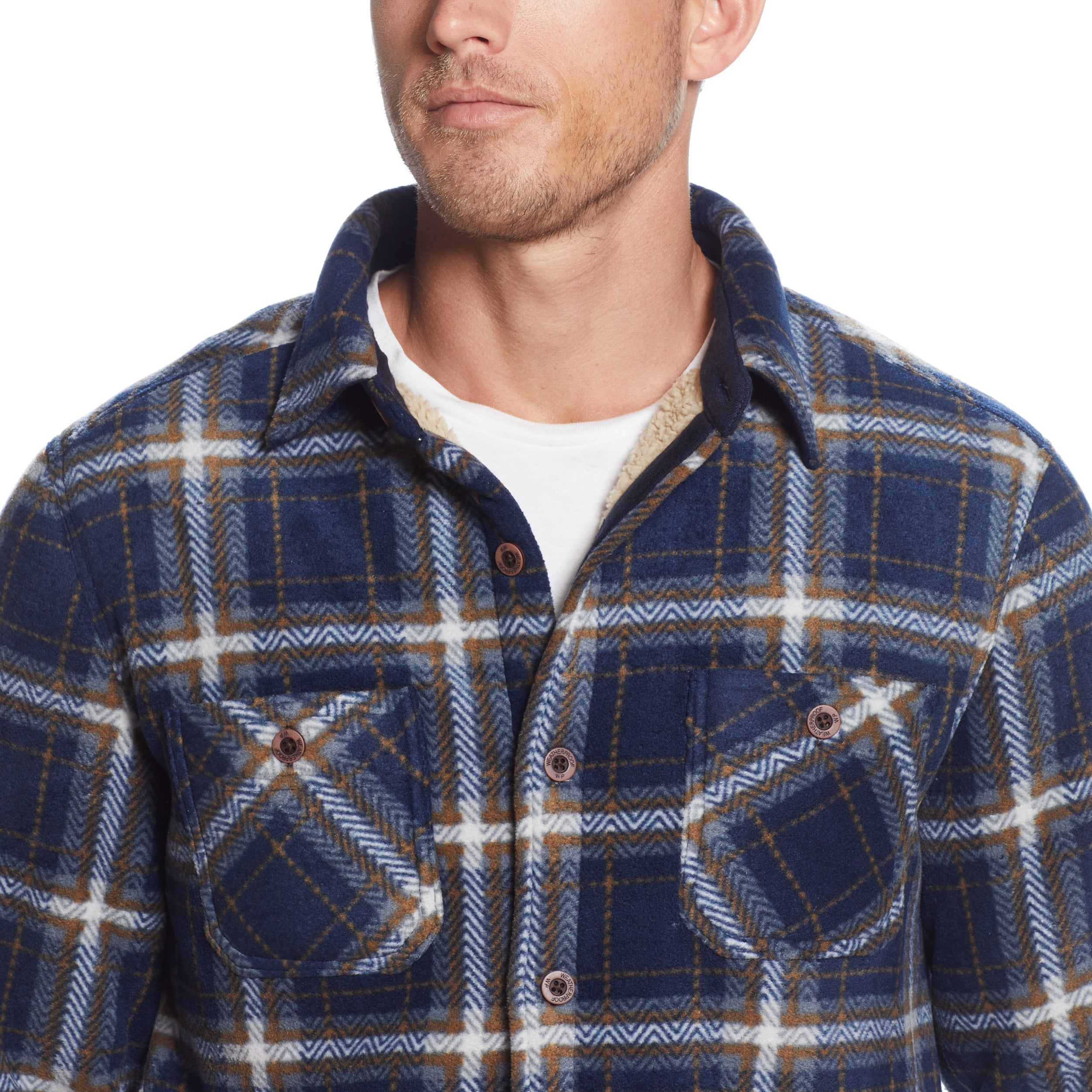 SHERPA LINED SHIRT JACKET in MARITIME BLUE