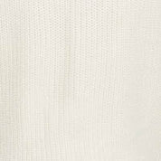 Close-up of texture showcasing the soft knit fabric of CARDI W TOGGLES LINED in ECRU.