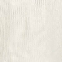 Close-up of texture showcasing the soft knit fabric of CARDI W TOGGLES LINED in ECRU.