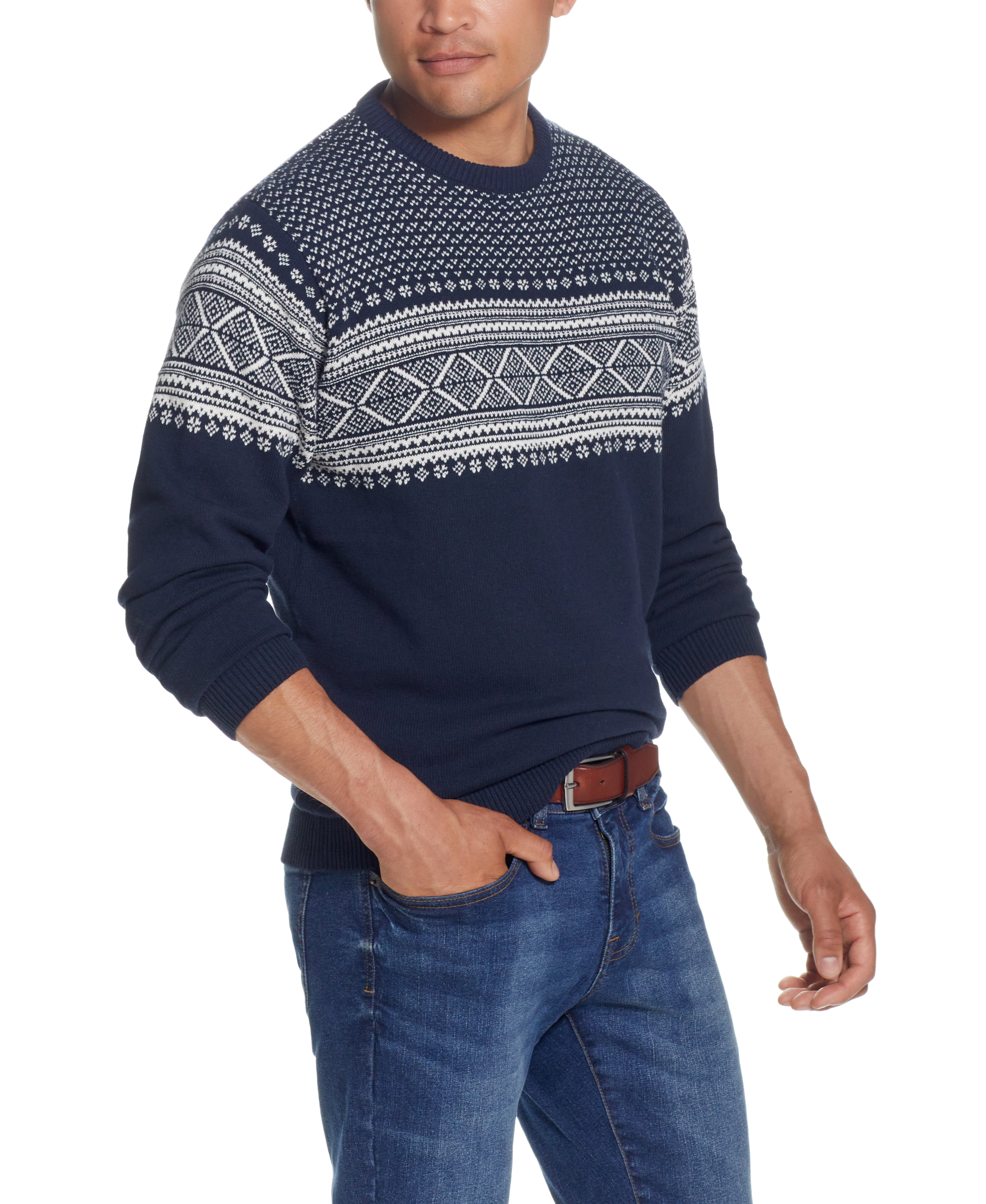 Norwegian Crew Sweater In Navy