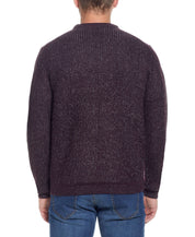 Half Cardi Stitch Crew Sweater In Deep Burgundy | Sweaters | Weatherproof Vintage