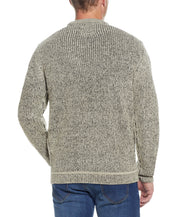 HALF CARDI STITCH CREW SWEATER in SESAME | Sweaters | Weatherproof Vintage