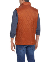 HEXAGON QUILTED LIGHTWEIGHT VEST in CARAMEL CAFE