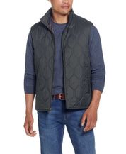 Hexagon Quilted Lightweight Vest In Rosin