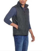 Hexagon Quilted Lightweight Vest In Rosin