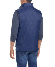 Hexagon Quilted Lightweight Vest In Sargasso Sea