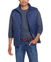 Hexagon Quilted Lightweight Vest In Sargasso Sea