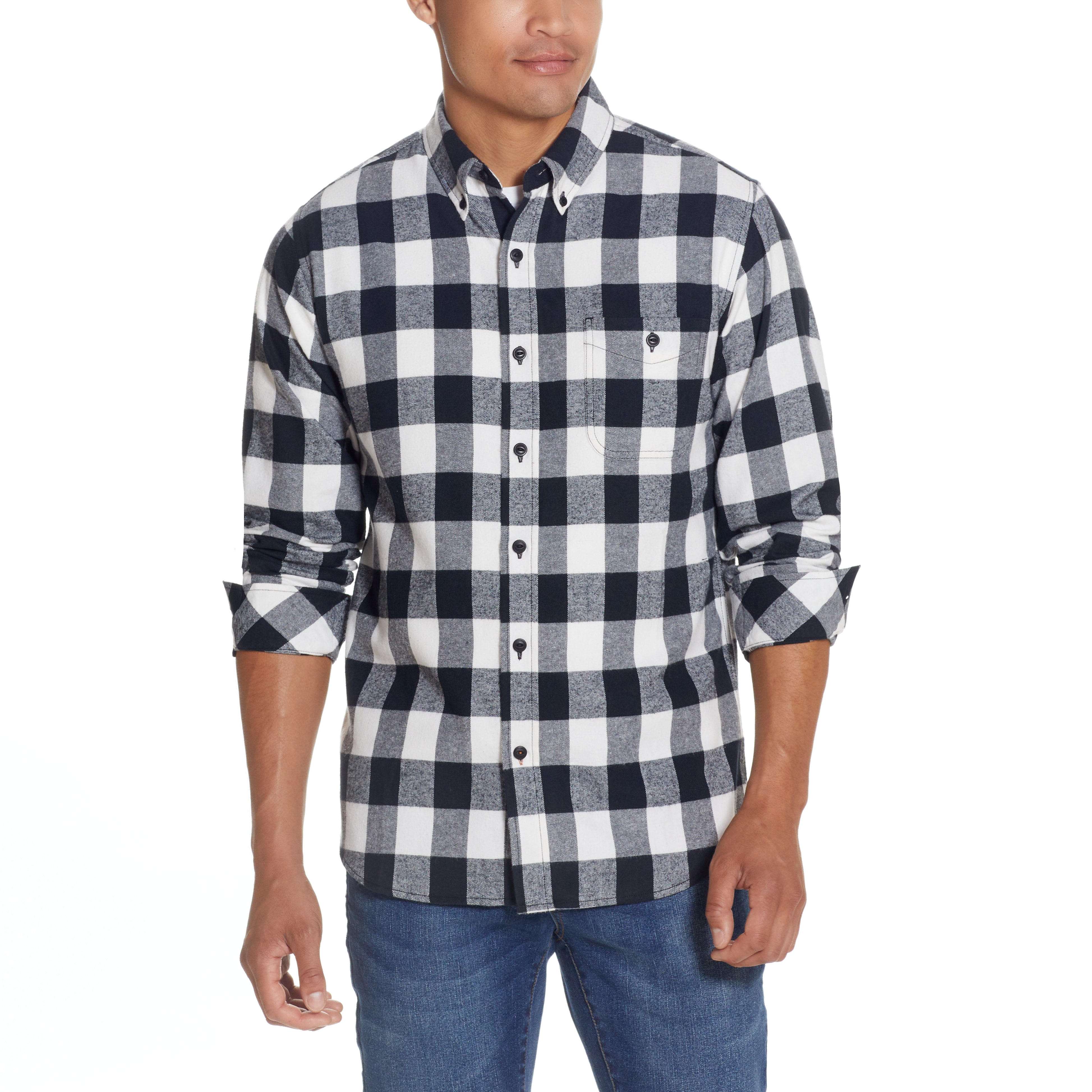 Antique Flannel Shirt In Black