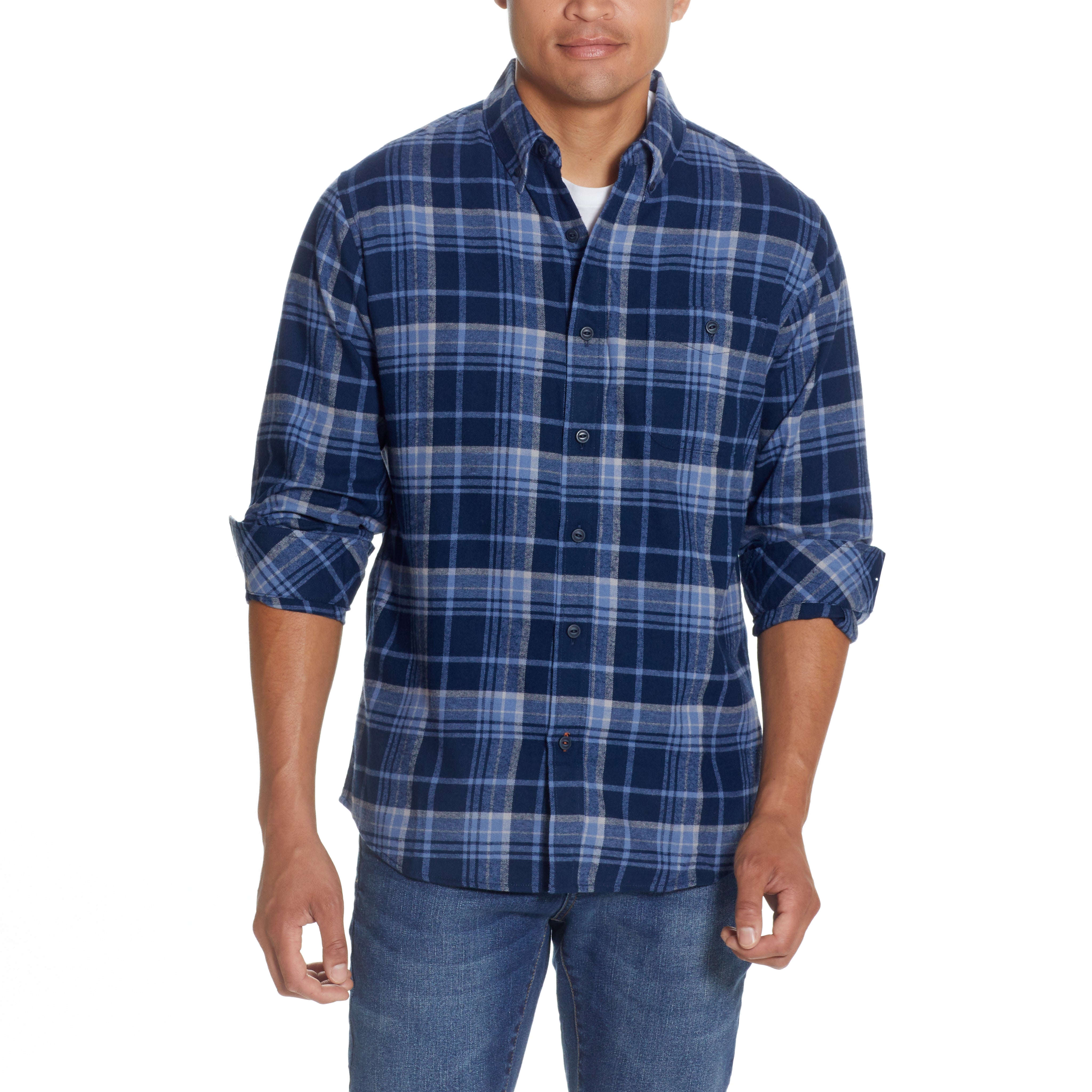 Antique Flannel Shirt In Maritime Blue