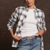 Women's Stretch Flannel in Blue