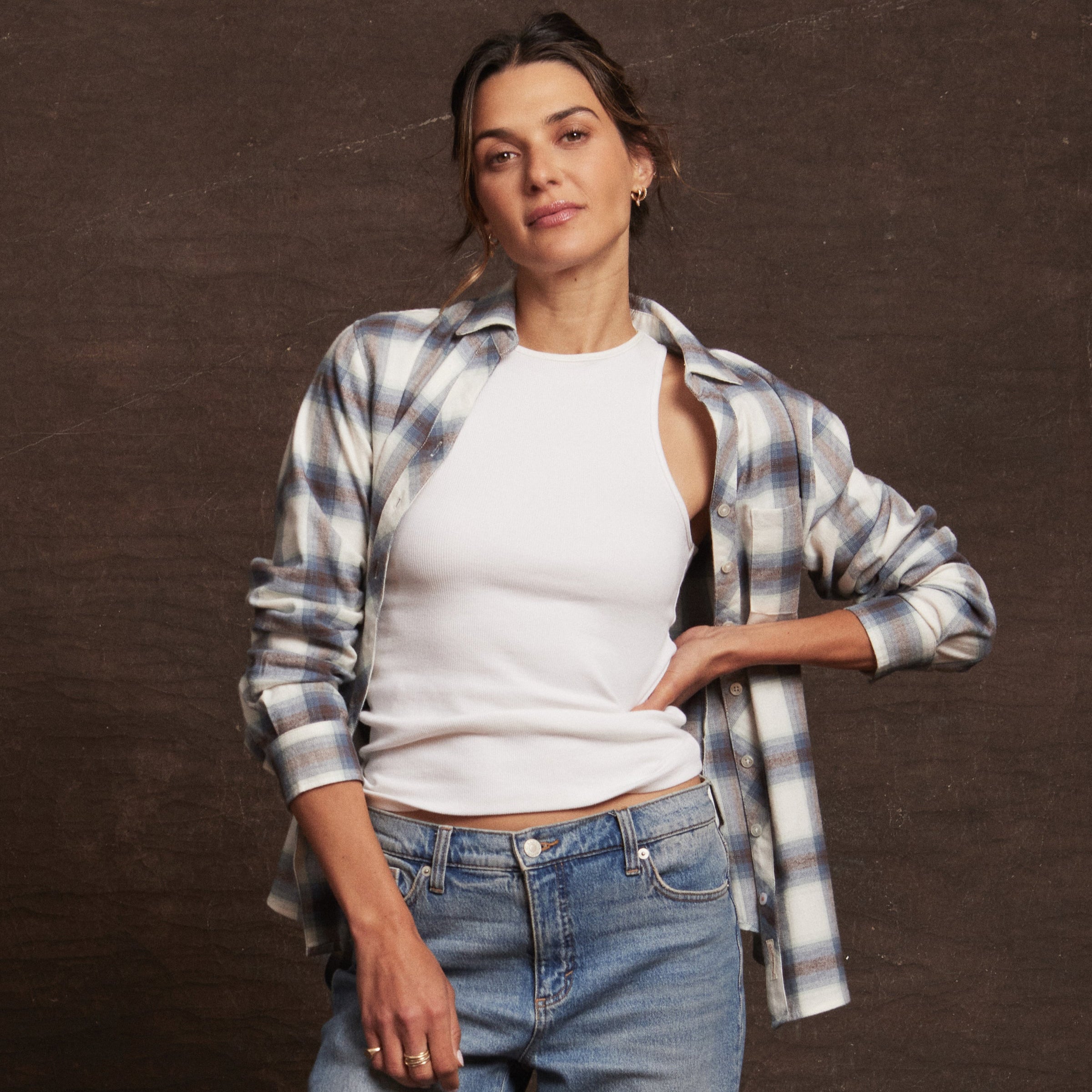 Women's Stretch Flannel in Blue