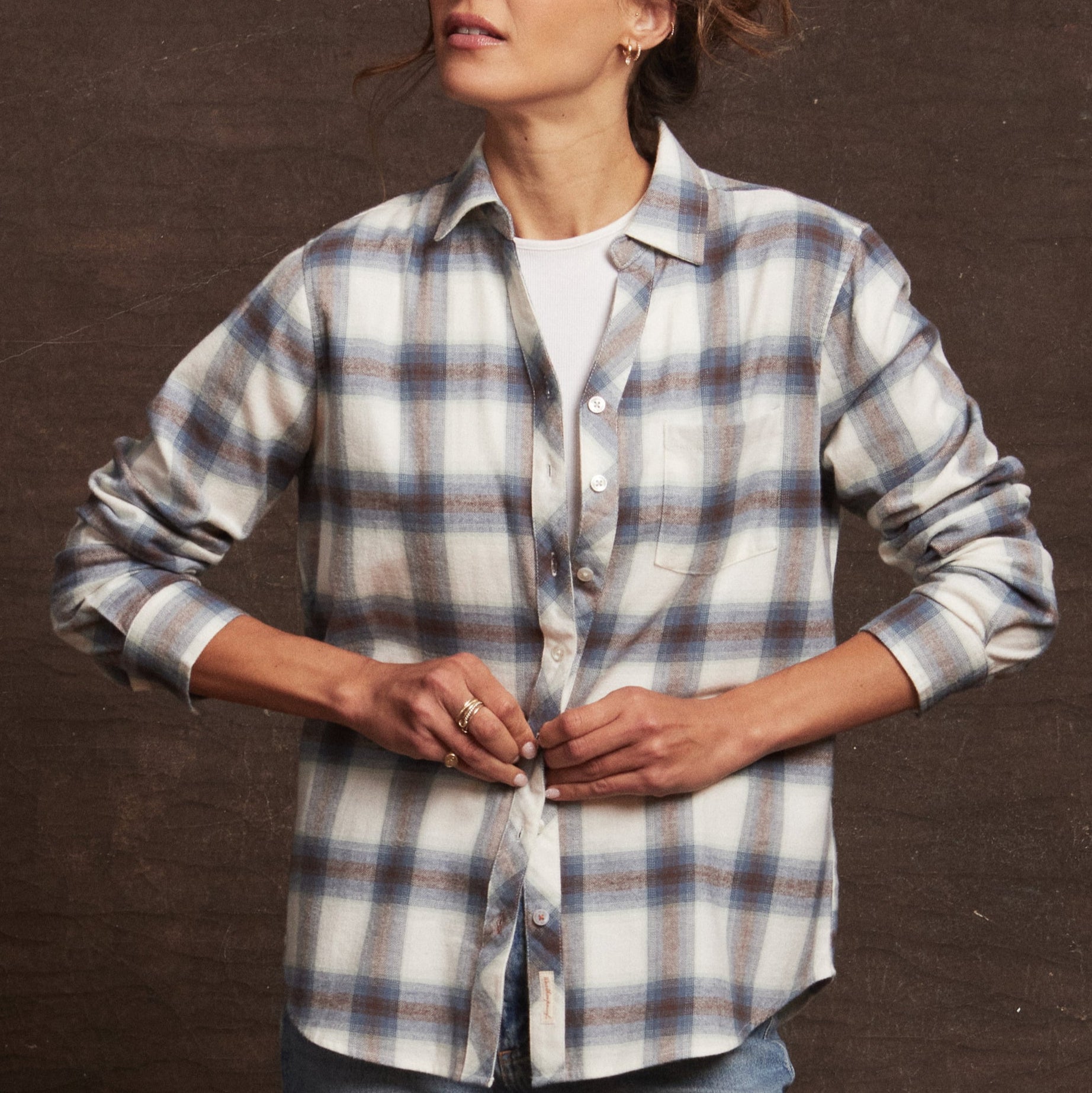 Women's Stretch Flannel in Blue