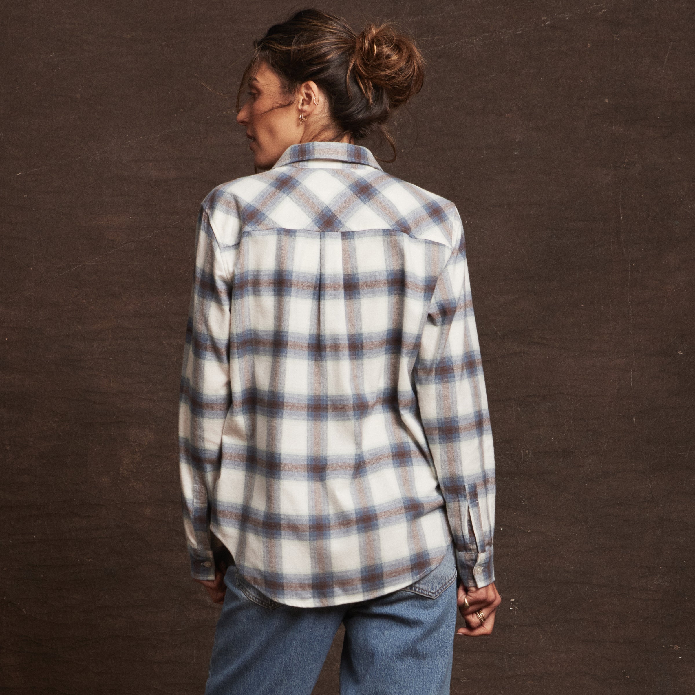 Women's Stretch Flannel in Blue