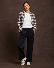 Women's Wide Leg Corduroy Pant in Navy