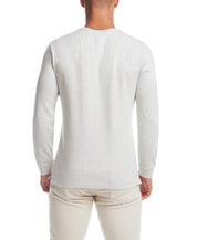 Long Sleeve Waffle Crew in Oatmeal