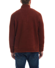 Teddy Sherpa Pullover In Roasted Russet