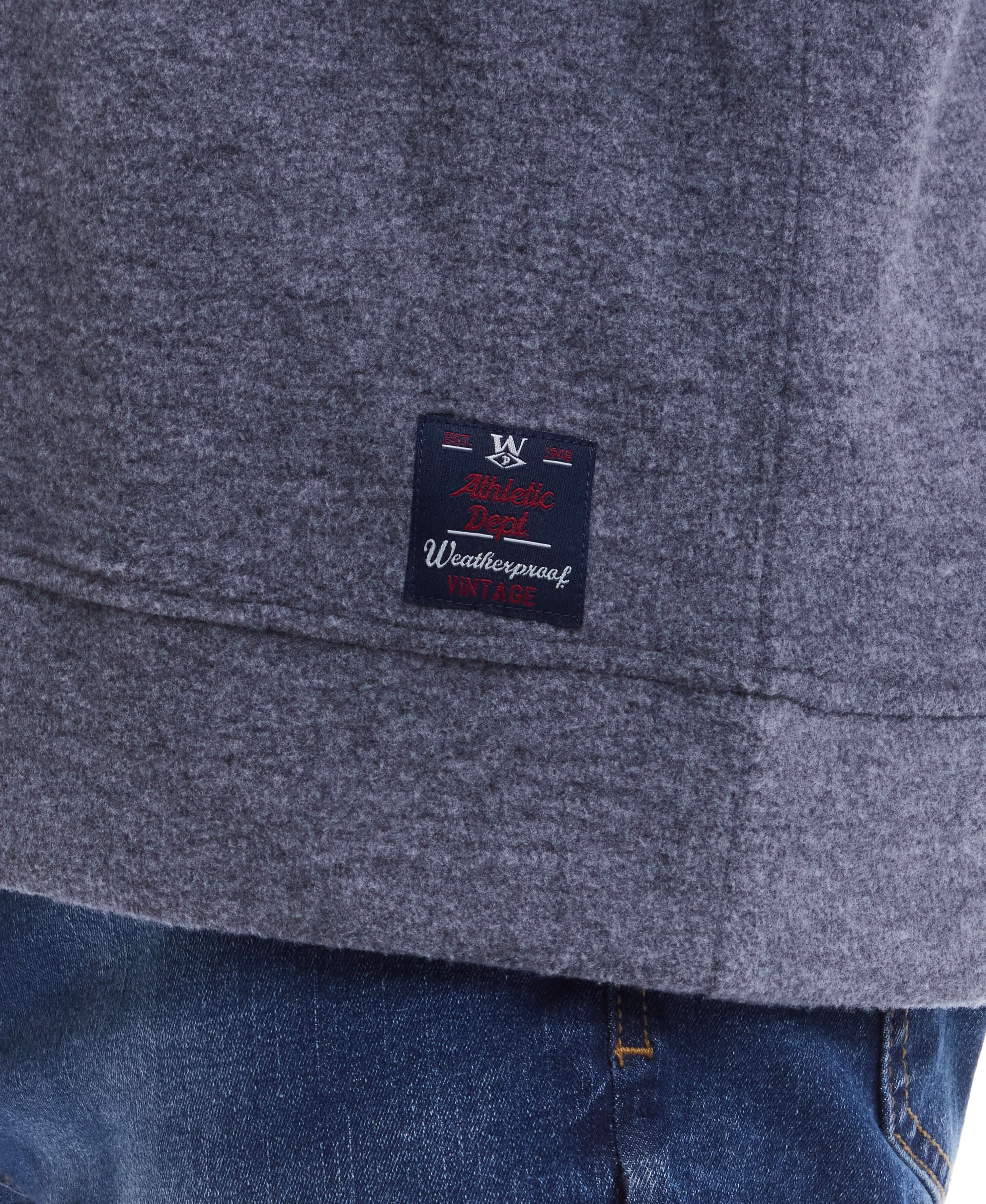Long Sleeve Brushed Crew In Grey