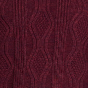 Fisherman Shawl Collar Sweater in Ruby