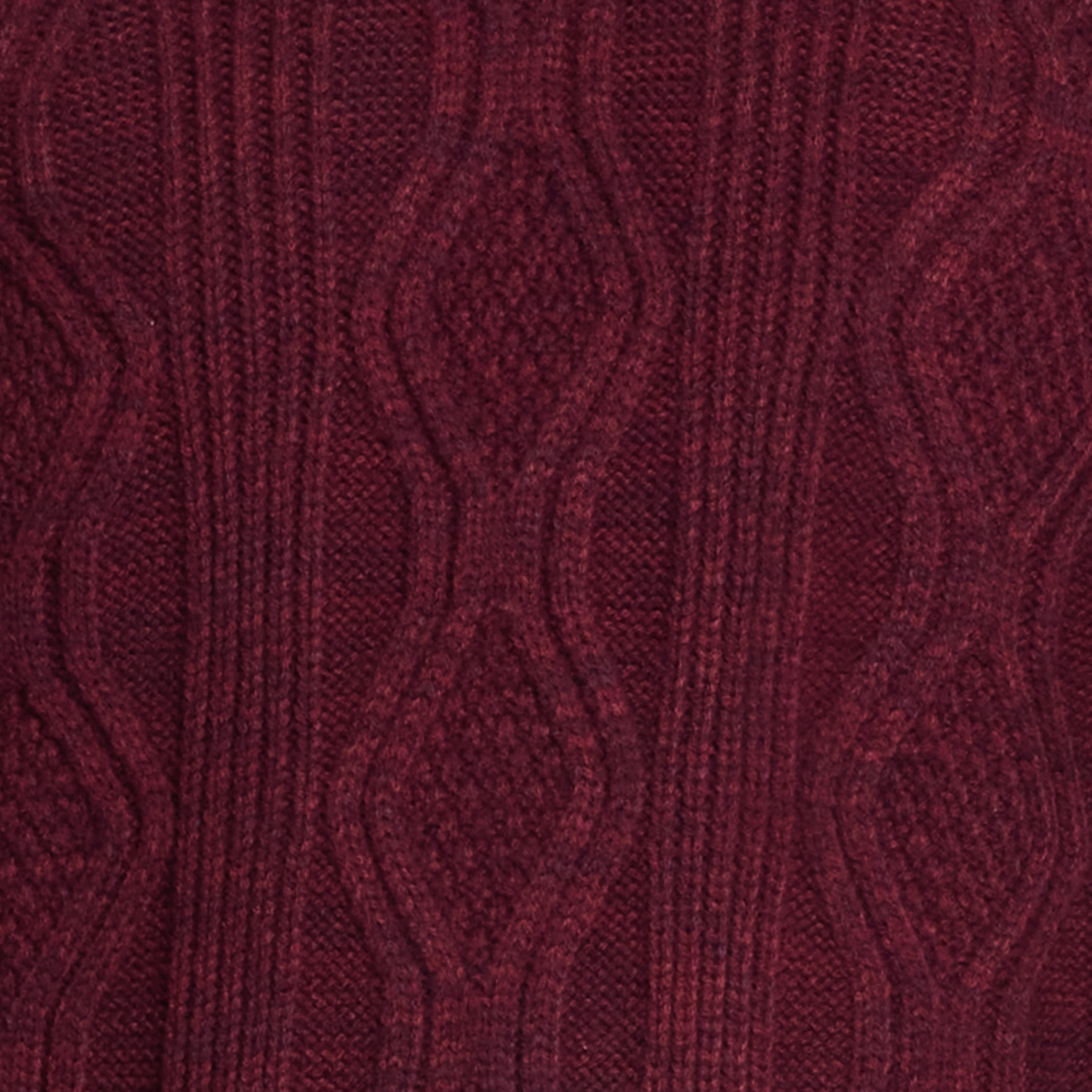 Fisherman Shawl Collar Sweater in Ruby