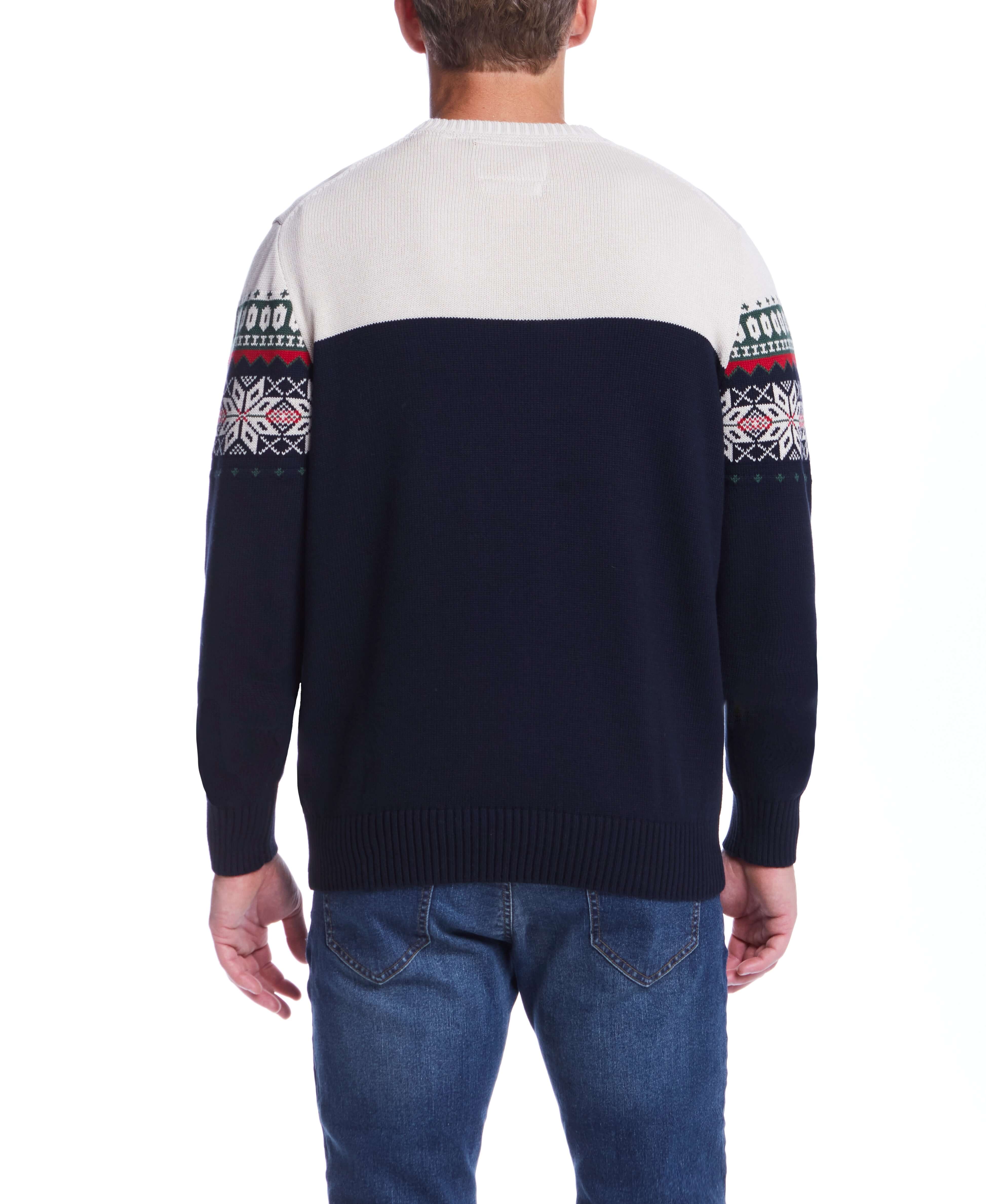 Holiday Snowflake Crew In Dark Navy | Sweaters | Weatherproof Vintage
