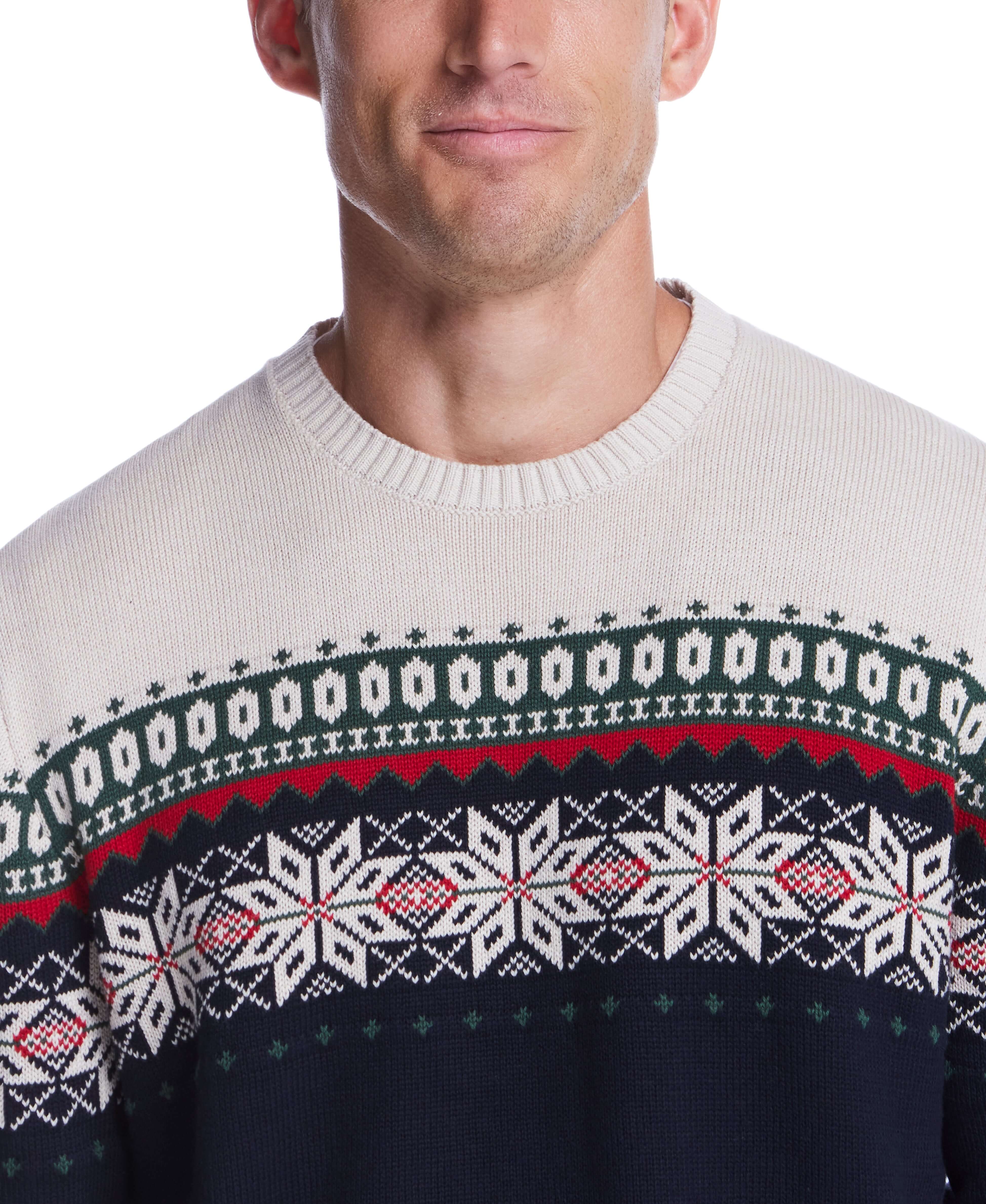 Holiday Snowflake Crew In Dark Navy | Sweaters | Weatherproof Vintage