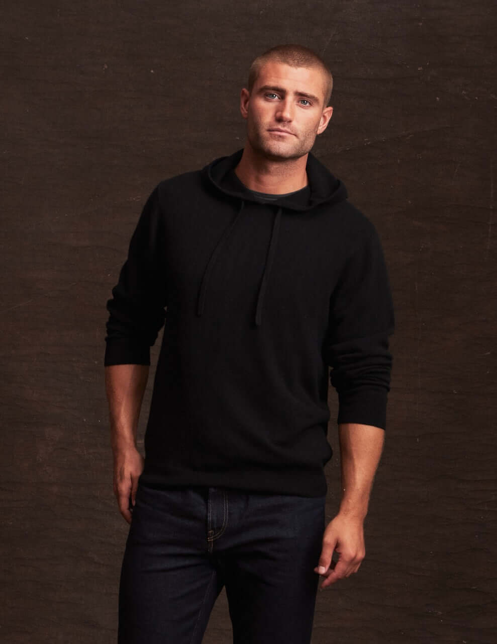 Cashmere Hoodie in Black