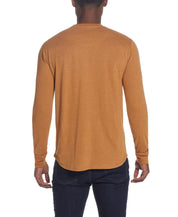 Long Sleeve Brushed Jersey Crew In Cathay Spice | Crafted Knits | Weatherproof Vintage