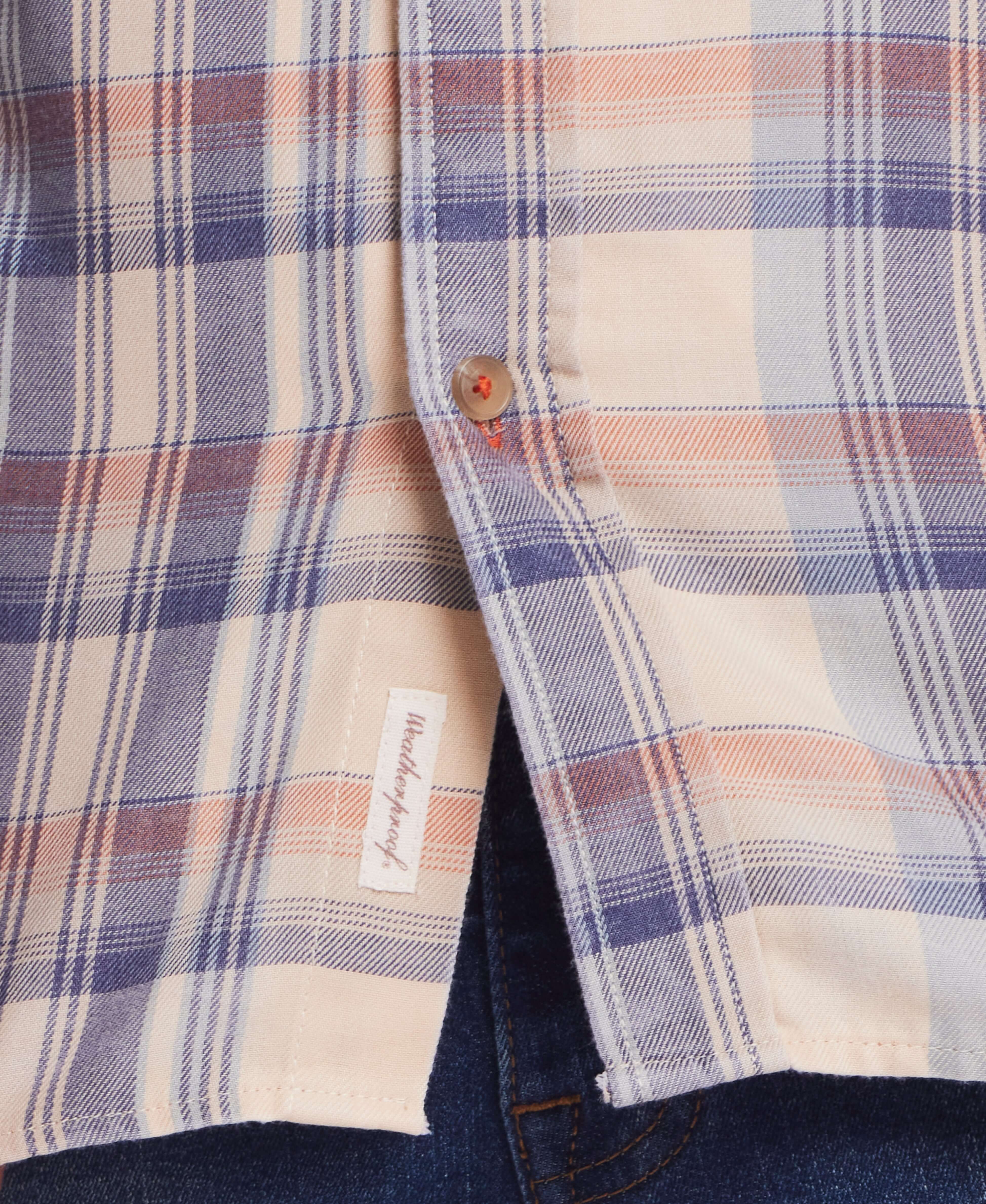 Long Sleeve Burnout Flannel In Wood Ash