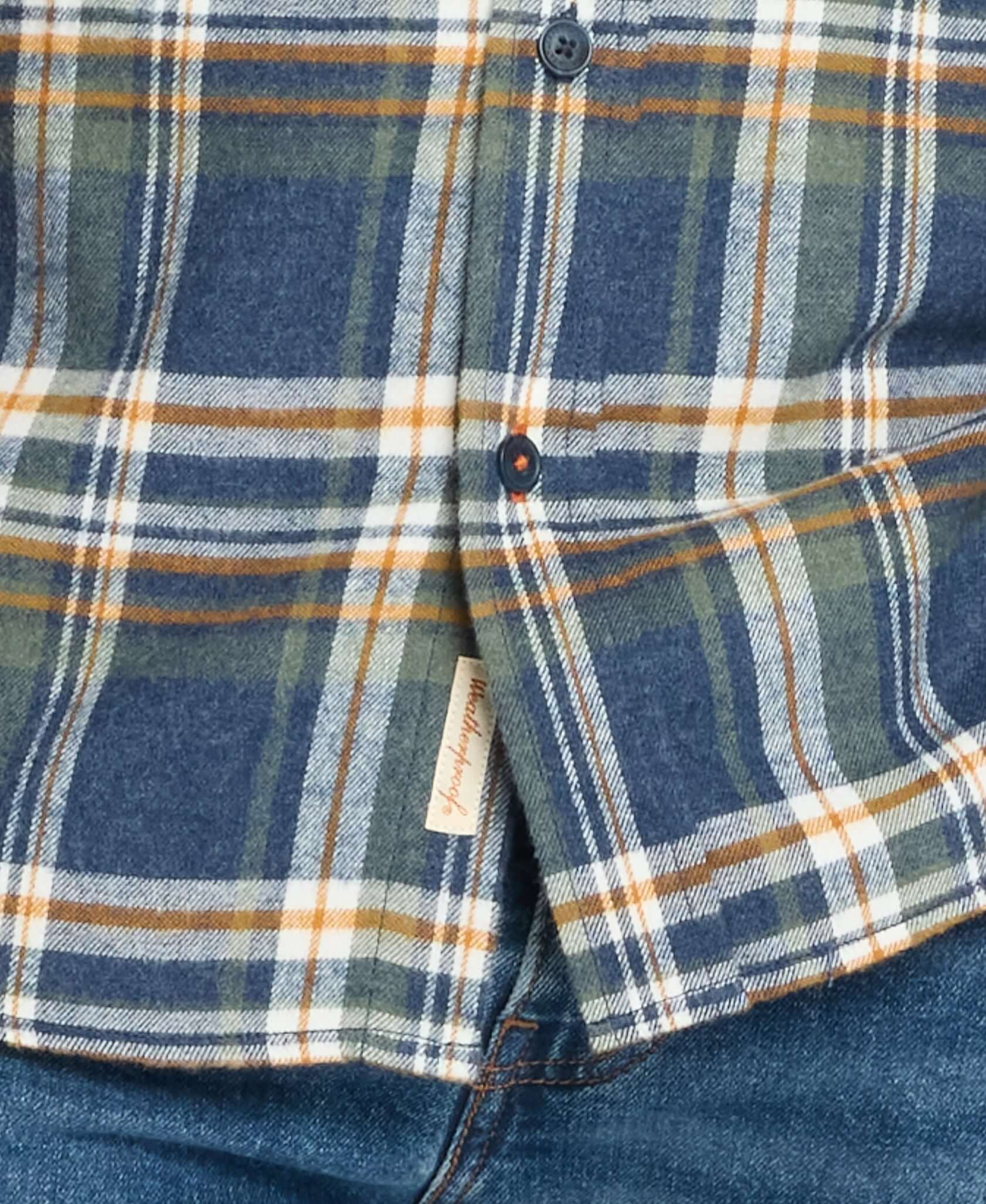Long Sleeve Brushed Flannel In Parisian Night