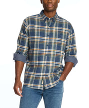 Long Sleeve Brushed Flannel In Parisian Night