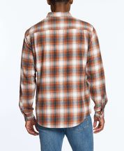 Long Sleeve Brushed Flannel In Gold Flame
