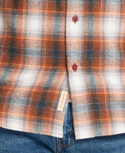 Long Sleeve Brushed Flannel In Gold Flame