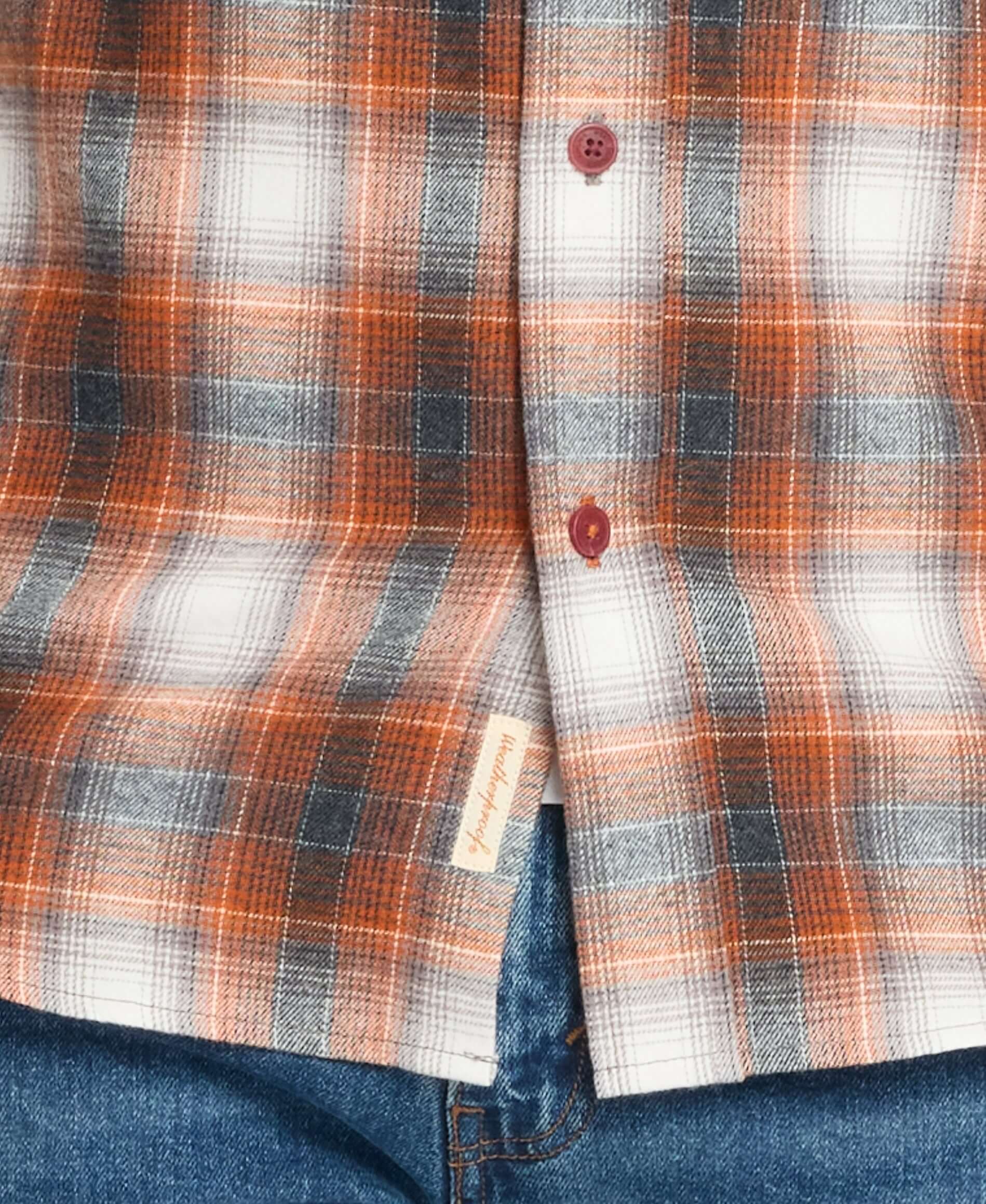 Long Sleeve Brushed Flannel In Gold Flame
