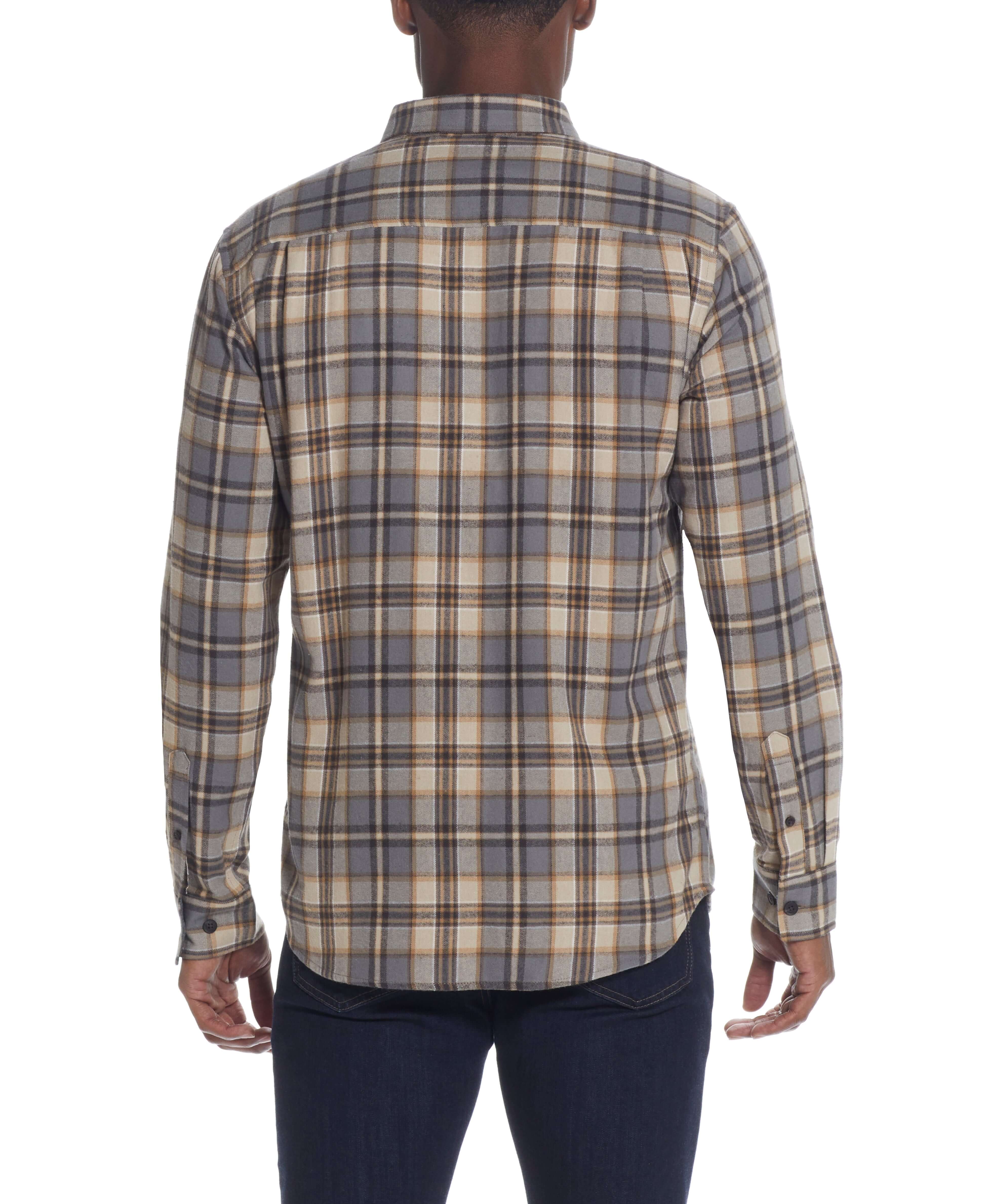 Long Sleeve Brushed Flannel In Mojave Desert