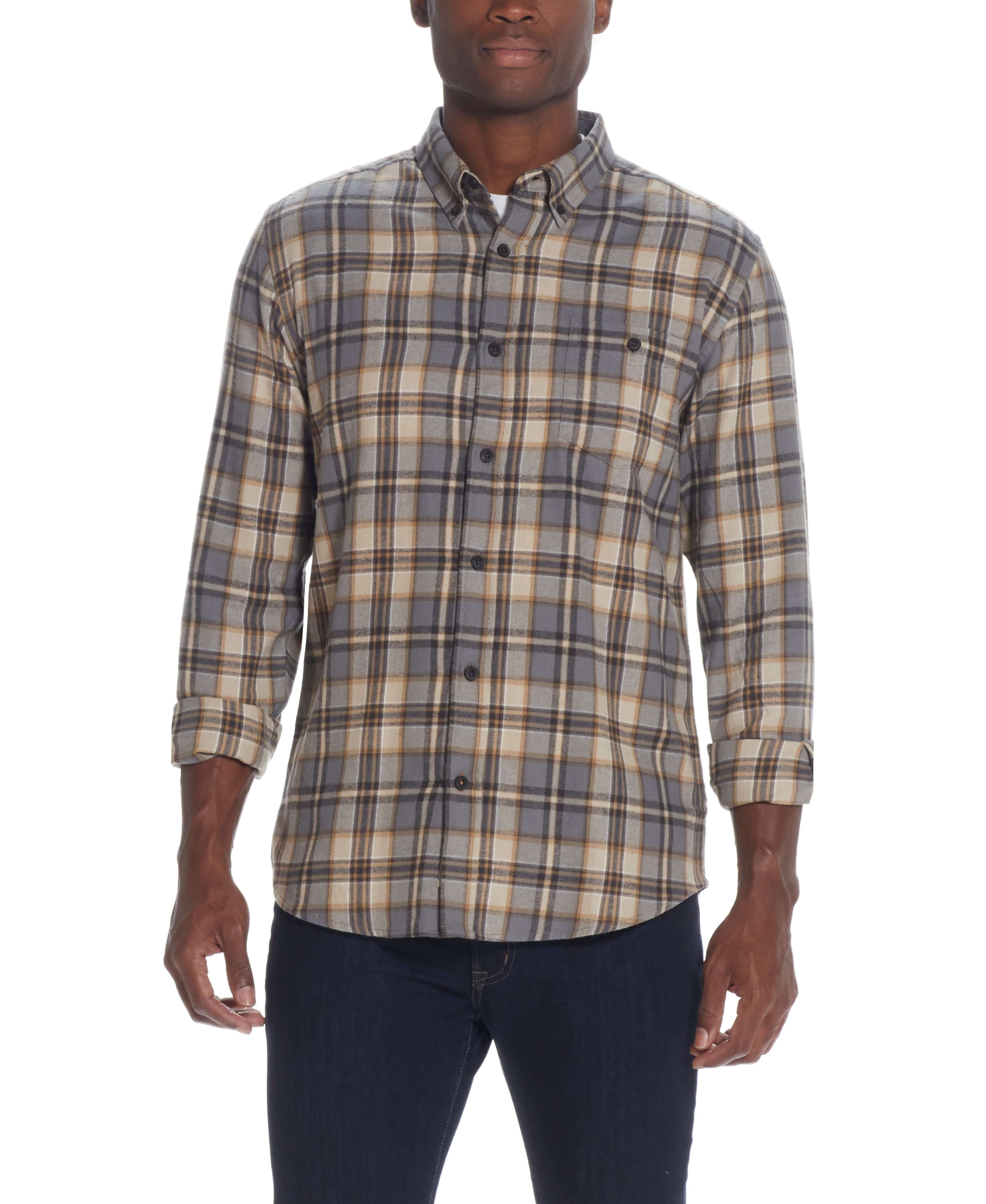 Long Sleeve Brushed Flannel In Mojave Desert