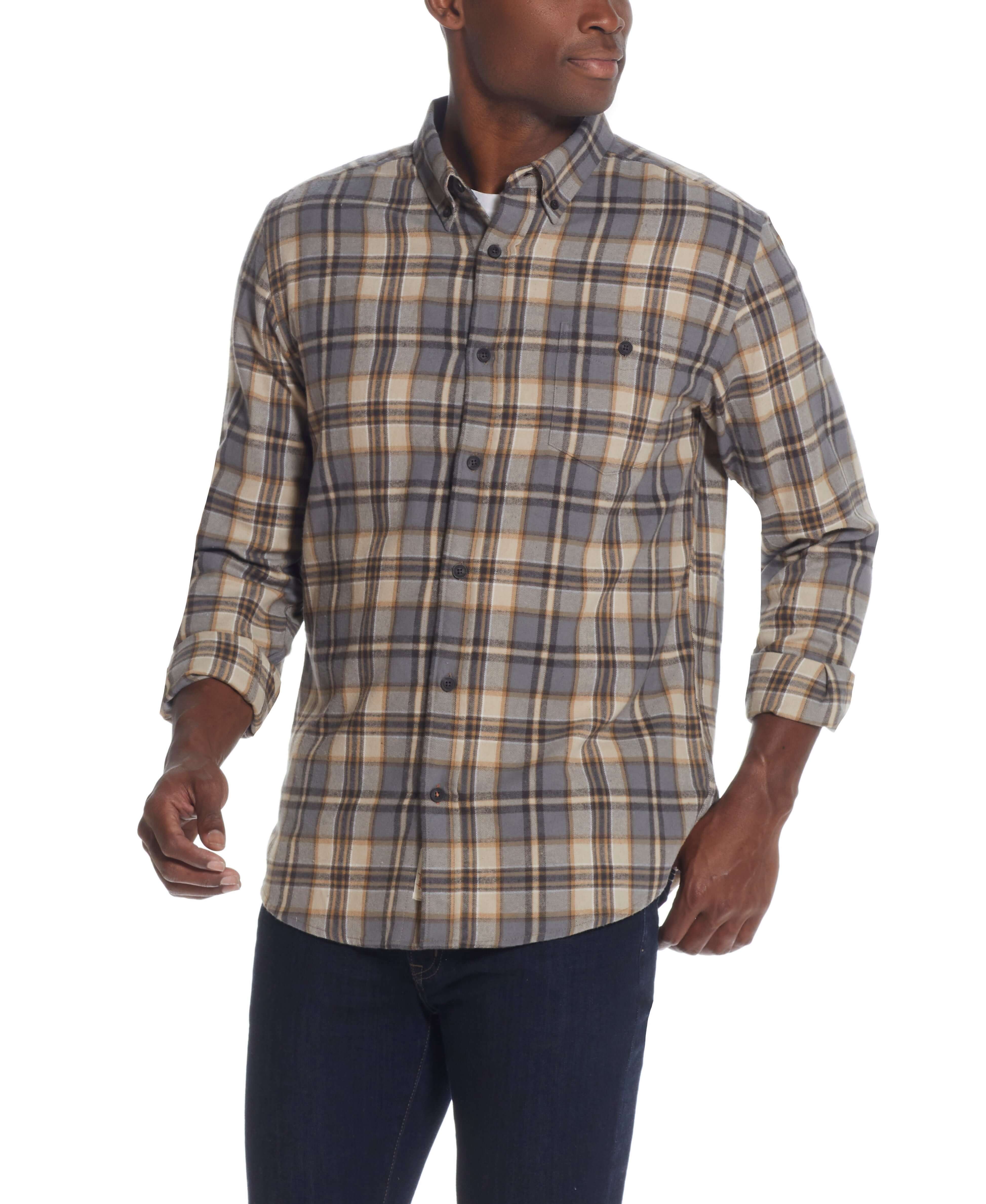 Long Sleeve Brushed Flannel In Mojave Desert