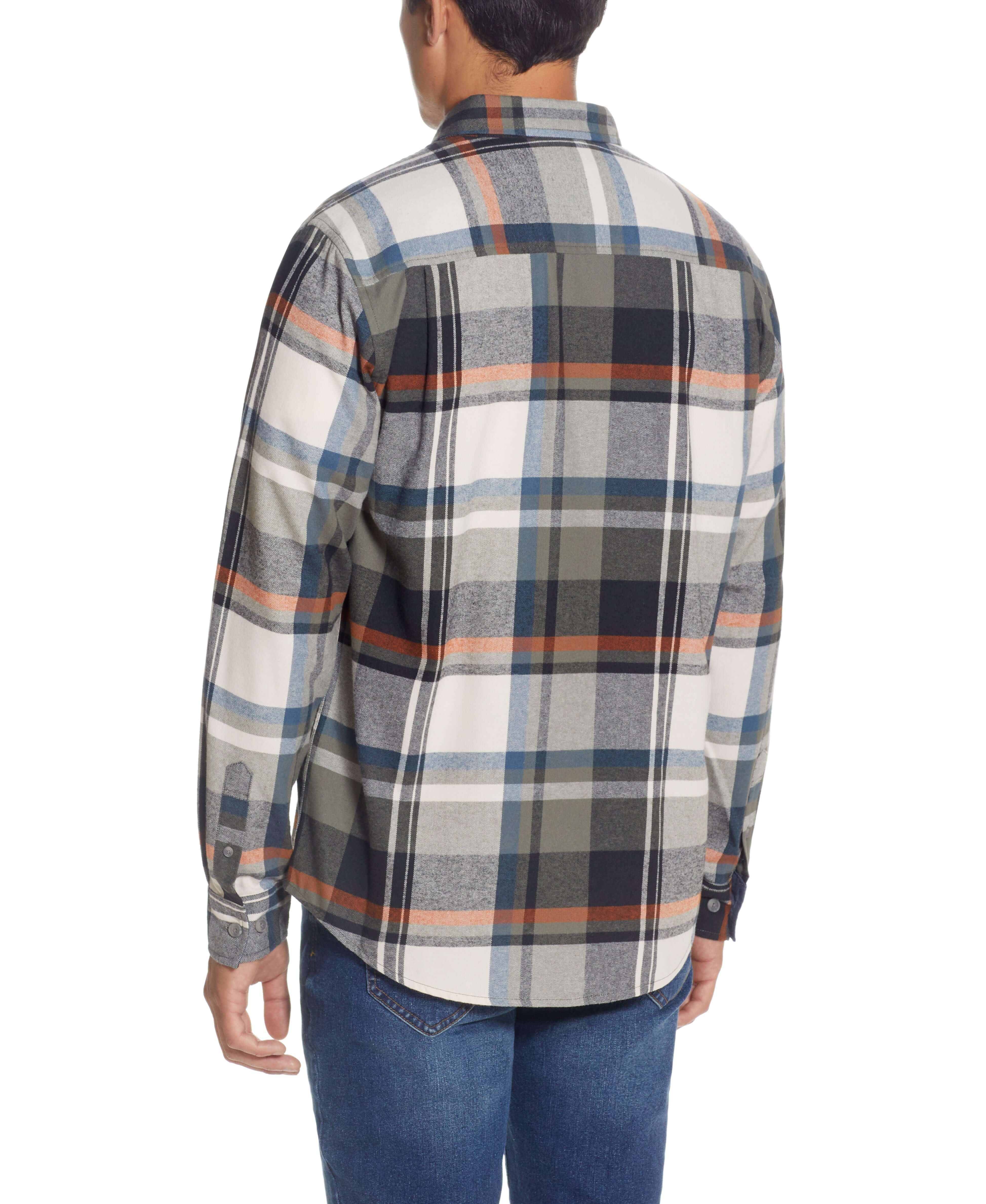 Long Sleeve Brushed Flannel In Riviera