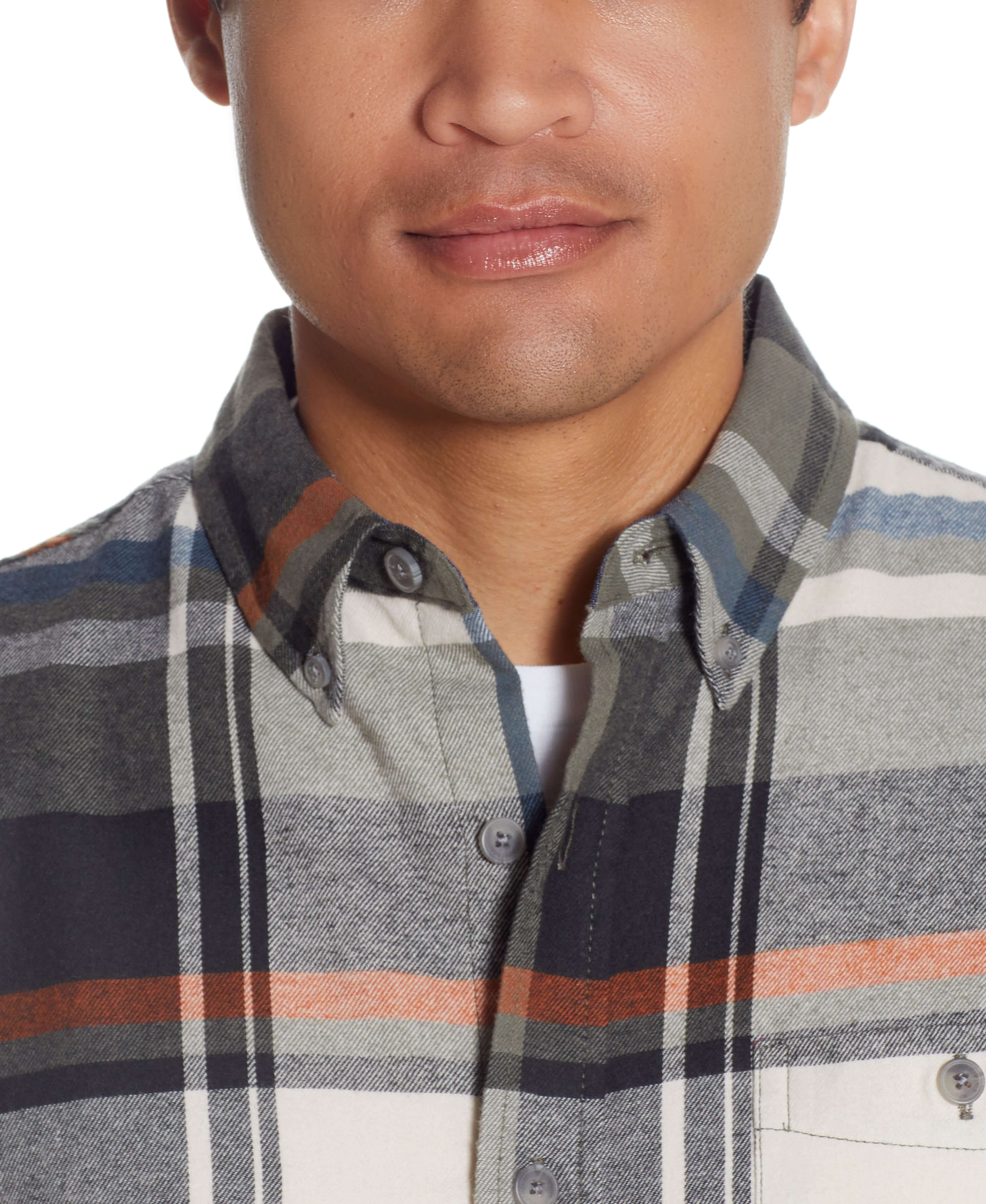 Long Sleeve Brushed Flannel In Riviera