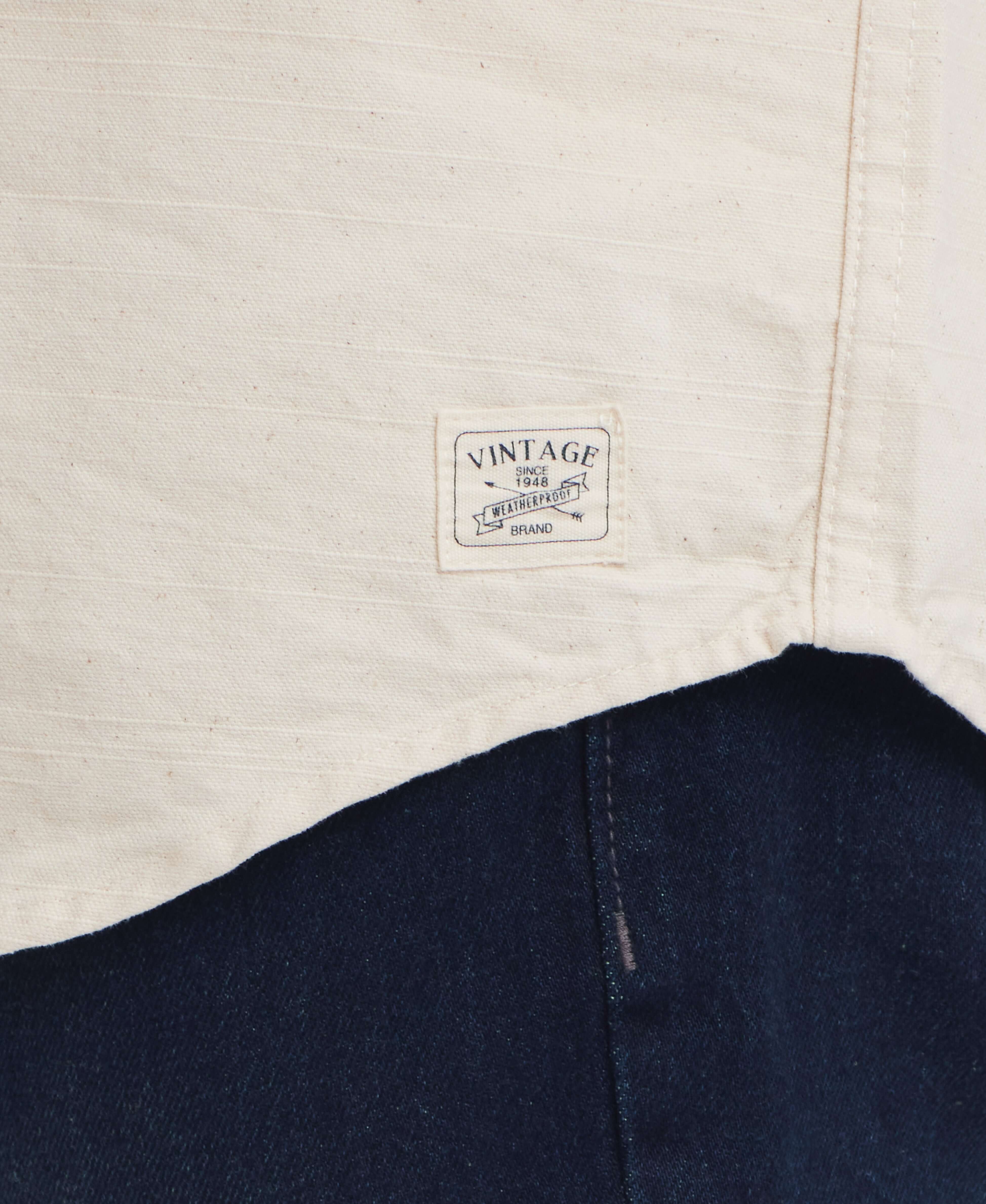 Slub Canvas Work Shirt In Oatmeal