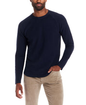 Long Sleeve Raglan Crew Neck in Navy