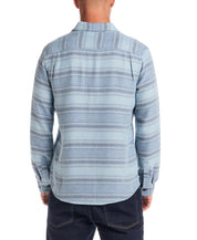 Horizontal Twill Stripe Shirt in Blue