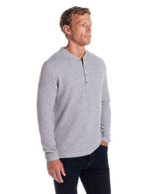 Long Sleeve Mixy Henley in Grey