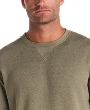 Long Sleeve Waffle Crew in Tea Leaf