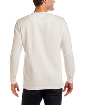 Long Sleeve Waffle Crew in White