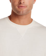 Long Sleeve Waffle Crew in White