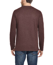 Long Sleeve Waffle Henley in Port Royal