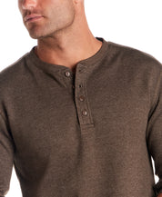 Classic Thermal Henley in Demitasse Heather